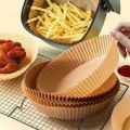 50 Pcs Air Fryer Disposable Baking Paper Liner | Round Oil-Proof Water-Proof | Non-stick Paper for Air Fryer | Microwave & Oven. 