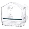 Window Bird Feeders with Strong Suction Cups Birds Feeder for Outside Bird House with 2 Compartment Removable Tray. 