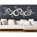 Wall sticker Ornament Circles 33 Pcs 2" to 8". 
