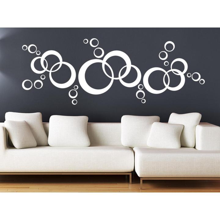 Wall sticker Ornament Circles 33 Pcs 2" to 8"