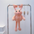 Vibrato with the same net red can be pulled retractable rabbit ears and feet rabbit plush toy girl doll creative doll. 