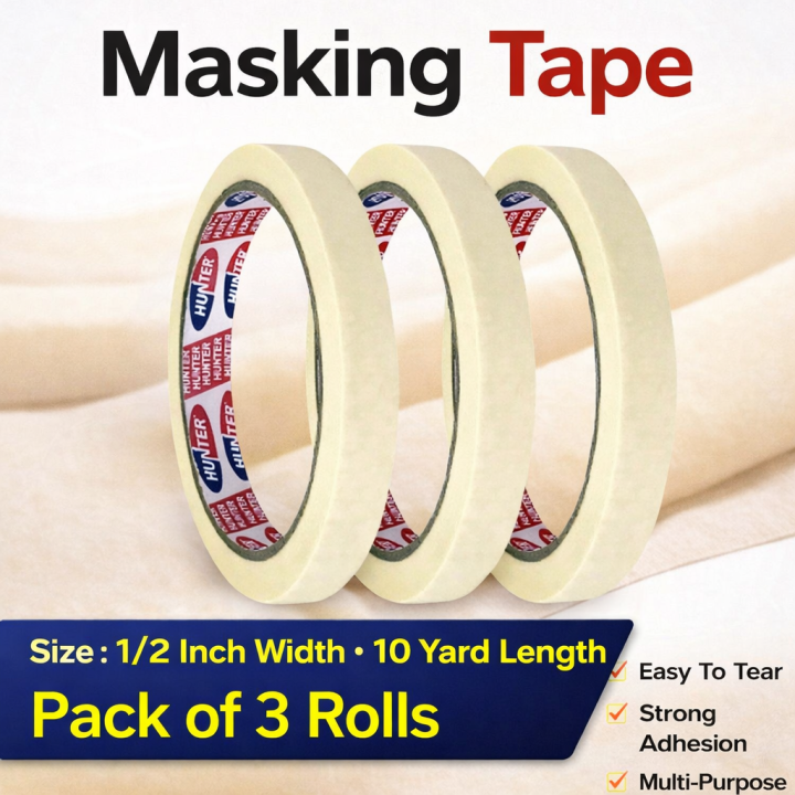 Masking%20Tape%20/%20Paper%20Tape%20/%20Painter%E2%80%99s%20Tape%201/2%20Inch%20X%2010%20Yard%20%E2%80%93%20Pack%20of%203%20Roll%20-%20Image%202