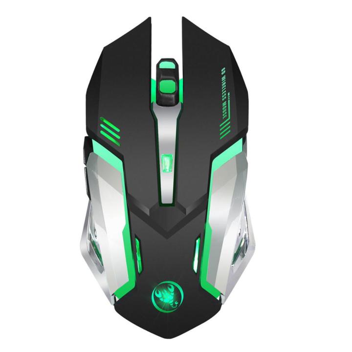 AZZOR Rechargeable Wireless Mouse Mute Butto Gaming Mice 2400 DPI 2.4G FPS Gamer Lithium Battery Build-in For PC Laptop Computer