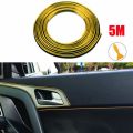 5m Car Interior Exterior Molding Trim Red DIY Flexible Car Door Edge Molding Red-Blue Strip Line. 