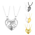 Necklace For Women Couple Matching Jewelry Accessories Anniversary Gift Creative Heart Pendant Couple Necklace Wedding Magnetic. 