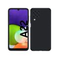 Samsung A22  Matte Black Soft Silicon Back Cover. 