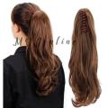 Long Straight Claw Clip On Ponytail Hair Extensions 24Inch Heat Resistant Pony Tail Hair piece For Women Daily Party. 