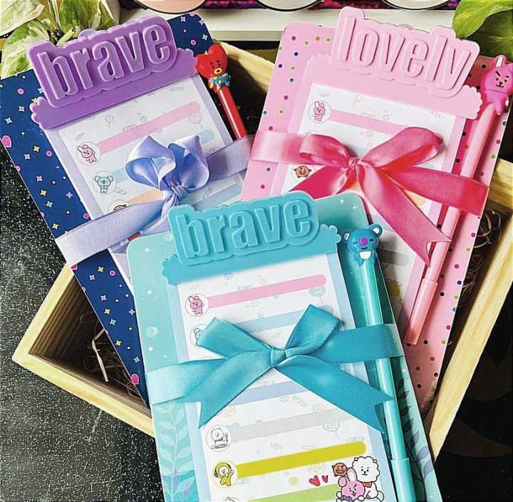 Clipboard With Notepad & Pen Cute Stationary Pad Diary