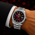 Luxury Men's Stainless Steel Watch | Rolex Design Waterproof Quartz Analog Wrist Watch with Stylish Box | Elegant Chronograph Style Bracelet Chain with Date Display | Premium Business Casual Male Fashion Dress Timepiece | Gents Men Boys Anniversary Gift. 