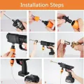 Rechargeable High Pressure Washer Car Gun Portable Pressure Washer Machine For Cleaning Wall Floor Solar Panel Cleaning  Electric Spray Pump Cordless Car Pressure Washer Nozzle Premium Built Quality Easy to Use Design By BazaarHub.Pk.. 
