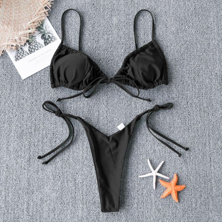 Micro Bikini 2021 Women Swimsuit Bandage Bikini Set Swimwear Female Halter Top Brazilian Bathing Suit Bather Biquini