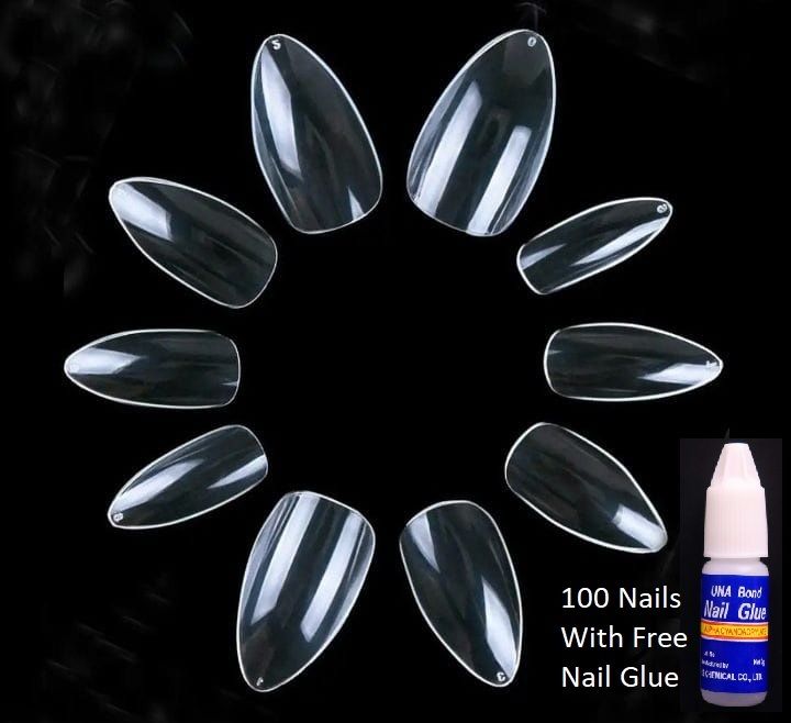 100pcs%20Almond%20Shape%20Nails,%20With%20Nail%20Glue%20For%20Girls,%20Artificial%20Nails,%20Beautiful%20Fancy%20Nails%20Fake%20Nails%20With%20Nail%20Glue,%20Acrylic%20Nails%20Nails%20Kit%20100pcs%20Set%20Transparent%20&%20Natural%20Falsee%20Nail%20-%20Image%204