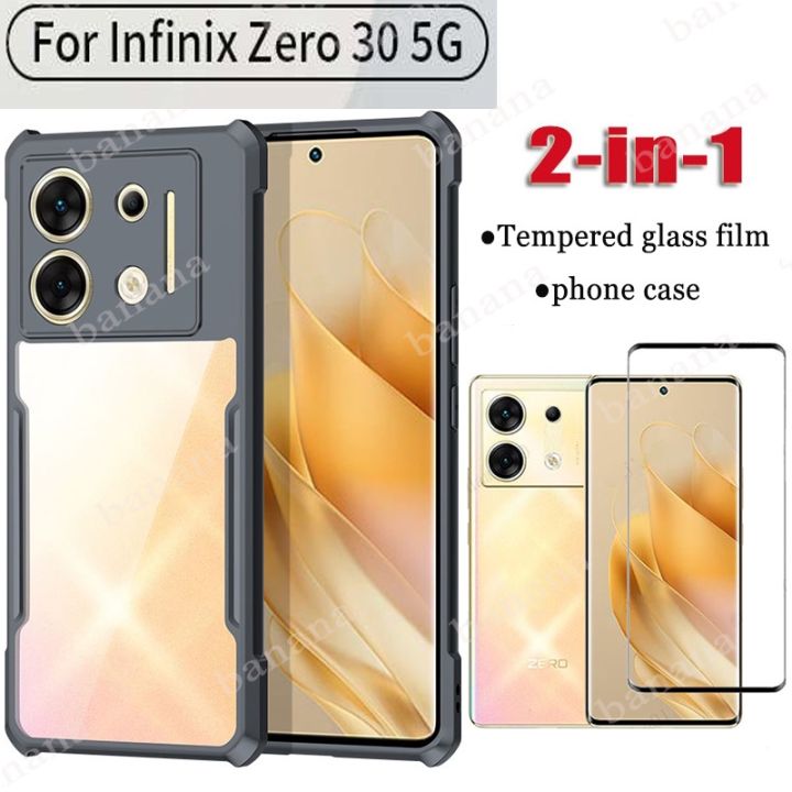 Infinix Zero 30 5G Phone Case Shockproof for Infinix Zero 5G 2023 2in1 Casing Soft Cover and Screen Protector