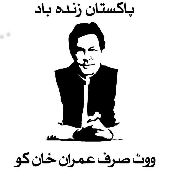 Imran khan Absolutely Not Urdu plastic Reusable Stencil wall Sticker Amazing Design For Wall 18x18 inches