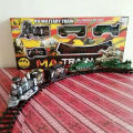 Military Electric Train Track Set With Train Sound and Lights and Real Smoke Effect - Circle Track Set - Operated Battery. 
