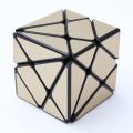 QIYI Axis Gold Mirror Cube 3x3 - Sticker less -Ultra Smooth -Professional Puzzle Cube for Kids, Boys Girls & Professionals. 