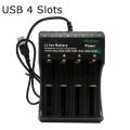 18650 Battery Charger Black 1 2 4 Slots AC 110V 220V Dual For 18650 Charging 3.7V Rechargeable Lithium Battery Charger. 