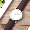 CHRONOS Men's Fashion Watch Ultra-thin Style Frosted Leather Strap Simple Fashion Wrist Watch Popular Style Quartz Watch. 