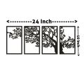 Reboch Decor Brand Set of 4 Tree Wooden Wall Art I Wooden Wall Art I Room Decorating Wall Art I Wall Art I Wall Art Designs I New Wall Art For Room. 