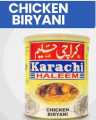 Karachi Haleem food tin packs (chicken haleem , chicken biryani , chicken nihari, chicken Qorma, Murg choolay , achar ghosht etc) small pack 435 grams. 