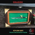 GB- Dragon Knife Frame , Frames for Room Decoration items, wall Art office Home Room Frames, Home Decoration pieces, Frame for Bedroom Study Room.. 