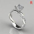 Women'S Ring Cubic Solitaire Platinum Plated Engagement Rings Diamonds Gifts - Premium Quality, Stylish Jewelry. 