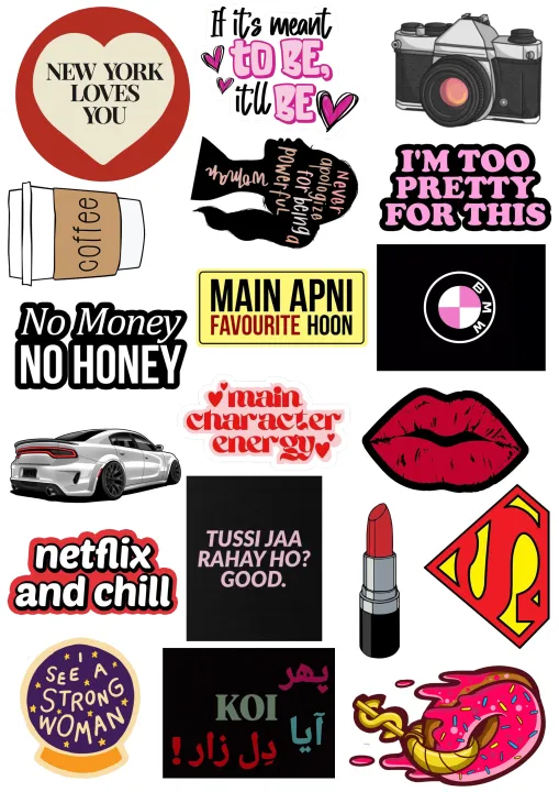 Aesthetic Stickers Pack of 10 & Pack of 19 Options - Aesthetic Art ...