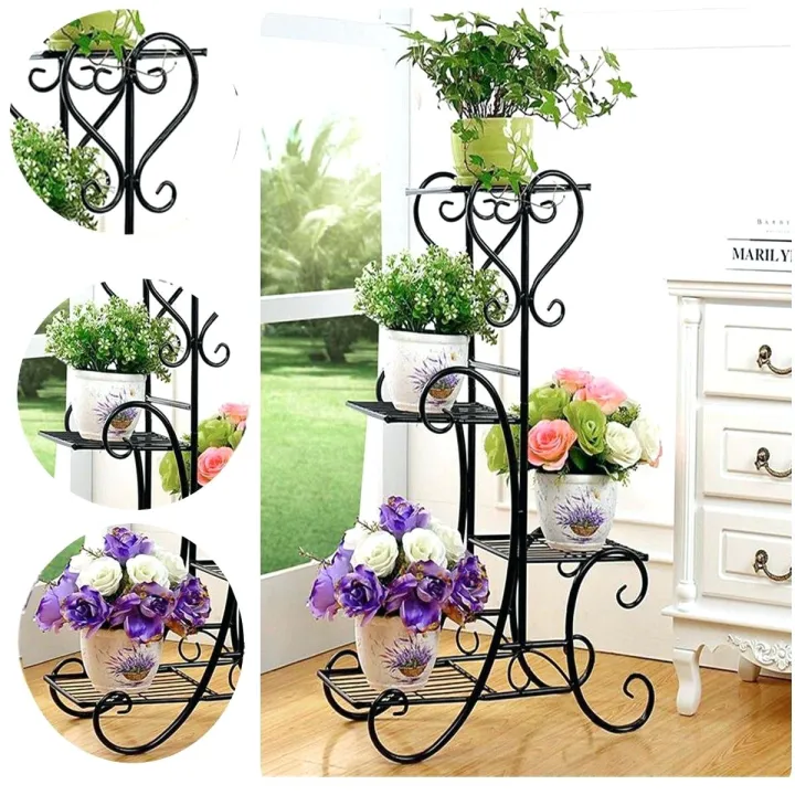 4%20Tier%20Metal%20Plant%20Stand%20&%20Flower%20Pot%20Holder%20Display%20Home%20Decor%20Garden%20Indoor%20Outdoor%20Balcony%20Flower%20Storage%20Rack%20Adjustable%20-%20Image%202