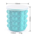 New Magic Ice Cube Maker Genie Silicone - Ice Bucket The Revolutionary Space Saving Ice Cube Maker - Blue. 