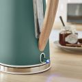 Swan Nordic Jug Kettle, 1.7 Litre, Pine Green, Rapid Boil, Wood Effect Handle, Scandi Design, Soft Touch Housing and Matte Finish, 3kw, SK14610GREN Note.(handle color miner damage). 