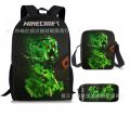 Game Minecraft Backpack Primary and Secondary School Bag Children's Boys and Girls Backpack Printed Bag Custom. 