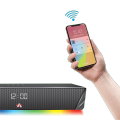 Audionic Optima Sound Bar Mobile Speaker Wireless Connectivity Mobile Soundbar, Digital Clock With Alarm Speaker, RGB lights Speakers, AUX Input Sound bar. 