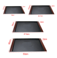Plastic Fast Food Tray Restaurant Serving Trays For Tea Cake Kitchen Bar Dinnerware European Hotel Long Plate Black Set of 4 Pcs. 