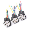 Ceramic Car relay holder,5 pins Auto relay socket 5 pin relay connector plug Ceramic Relay Holder Seat High Relay With Pins. 