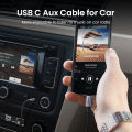 UGREEN USB C to 3.5mm Male to Male Audio Cable with DAC Chip Type C Aux Cable for Car, Speaker, Headphone, Phones, iPad, Macbook, Aluminum Nylon Braided. 