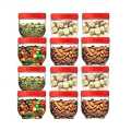 Pack of 4/8/12 Multipurpose Interlock Food Spices Sauce Storage Jars 300ml Refrigerator Container 3x3 inches. 
