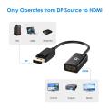 Rankie R-1140 DisplayPort (DP) to HDMI Adapter, 4K Resolution Ready Converter with Audio, Black. 