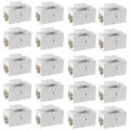 Ethernet Keystone Coupler, 20Pack Cat6 RJ45 Keystone Jack Inline Female Connectors. 
