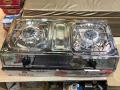 Gas Stove Full fine Glass shine Steel 2 Burner - 2 Burner Kitchen Gas Stove ( Silver) - Gas Stove-Chulha  NG/LPG. 