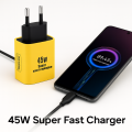 Daw-link 45W Super Fast Charger | Dual Port USB-C + USB-A | PD 3.0 & QC 3.0 Fast Charging Adapter for Samsung, iPhone, Xiaomi, Oppo, Vivo, Realme, OnePlus & More. 