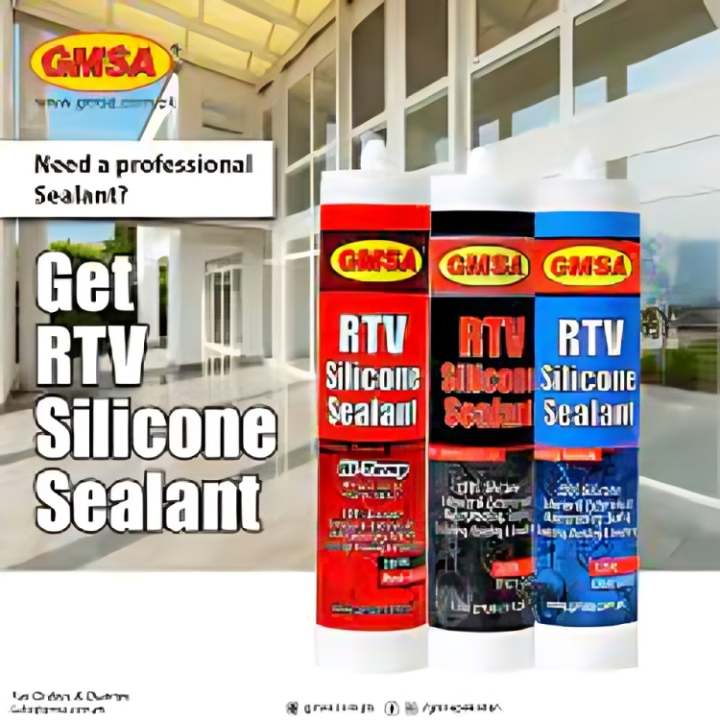 GMSA SILICONE 310ml Bottle - High-Quality RTV Silicone Sealant for Multipurpose Use - Ideal for Mirrors, Gaps, Cracks, and Sealing Applications - GMSA RTV Silicone Sealant 310ml Tube - Durable, Waterproof, and Flexible Silicone Bottle for Home, Office, an