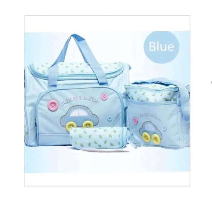 2 Button Car Design 4Pcs/Set High Quality Tote Baby Shoulder Diaper Bags Durable Nappy Bag Mummy Bag
