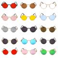 Peekaboo vintage retro gothic steampunk mirror sunglasses gold and black sun glasses vintage round circle men UV gafas de sol. 