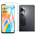 Oppo A58 4G Tempered Glass Protector Premium High Quality Polish Glass  + Gorilla Flexible Protector Back Camera 9H For A58 4G. 