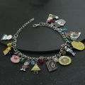 Cartoon Gravity Falls Bill Cipher Figure Toys Gravity Falls Bracelet Alloy Metal Charm Bracelets For Fans Toys Gifts. 