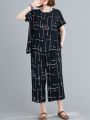 New Capriii Printed T Shirt And printed Trouser Nightwear For Woman And Girls Night Suit. 