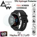 AceWa 1 Pcs Hydrogel Film Protector for Haylou RT2 Ls10 Full Screen Protector Haylou Ls10 RT 2 TPU Soft Clear Jelly Protective Film Guard for Haylou RT 2 Ls10 Smart Watch Accessories. 