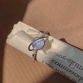 Blue Crystal Planet Rings Aesthetic Creative Zircon Asteroid Open Ring Y2k Shiny Zircon Rings For Women Teens Party Jewelry. 