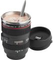 Camera Lens Shaped Coffee Mug Cup - Black. 