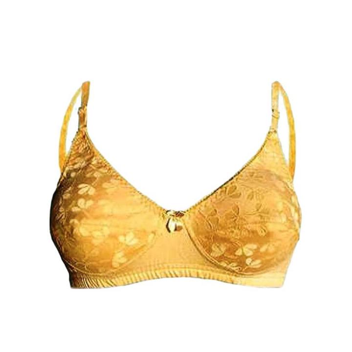 Yellow Cotton Chicken Bra